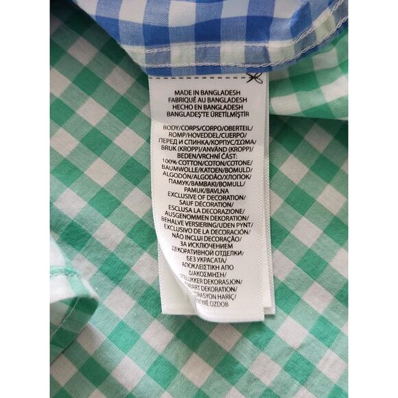 Polo Ralph Lauren Boy's Gingham Colorblock Short-Sleeve Button Down Shirt Size 6 - Picture 6 of 8